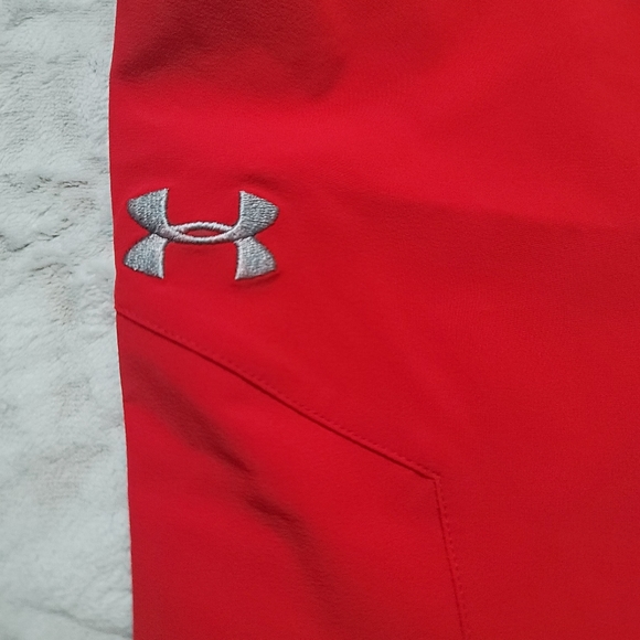 Under Armour Women's Woven Warm Up Pants Size  M‎ Red/gray NWT - Picture 8 of 16
